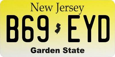 NJ license plate B69EYD