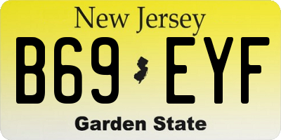NJ license plate B69EYF