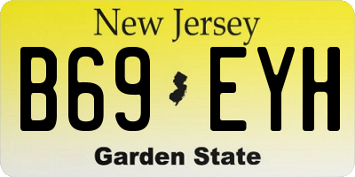 NJ license plate B69EYH