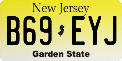 NJ license plate B69EYJ