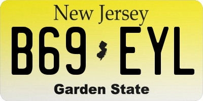 NJ license plate B69EYL