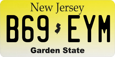 NJ license plate B69EYM