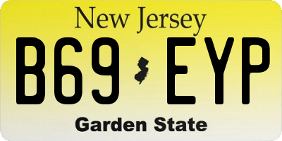 NJ license plate B69EYP