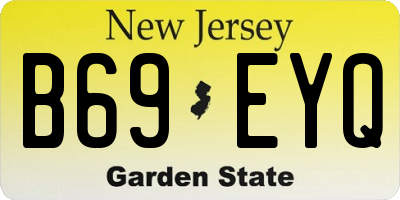 NJ license plate B69EYQ