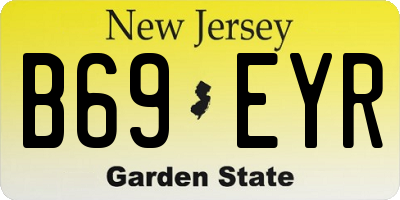 NJ license plate B69EYR