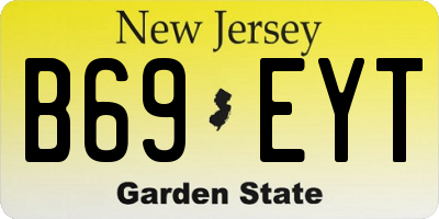 NJ license plate B69EYT