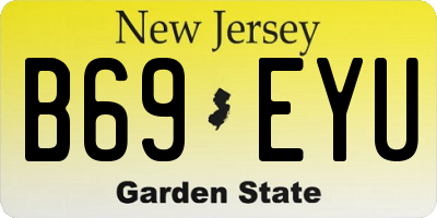 NJ license plate B69EYU