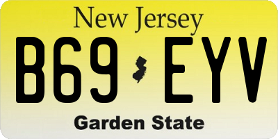 NJ license plate B69EYV