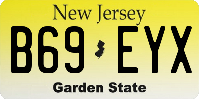 NJ license plate B69EYX