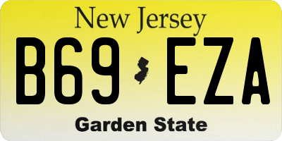 NJ license plate B69EZA