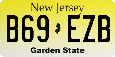 NJ license plate B69EZB