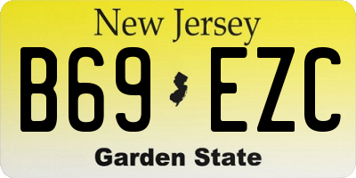 NJ license plate B69EZC