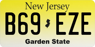 NJ license plate B69EZE