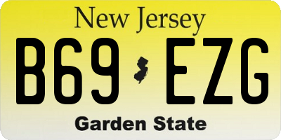 NJ license plate B69EZG