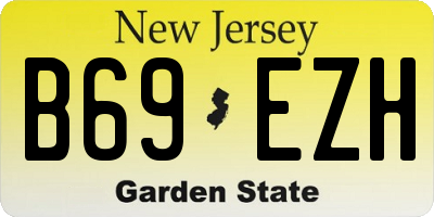 NJ license plate B69EZH
