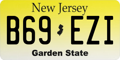 NJ license plate B69EZI
