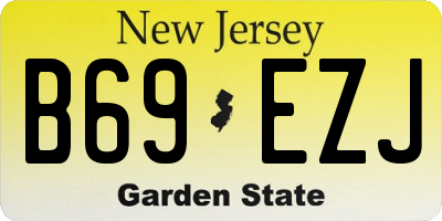 NJ license plate B69EZJ