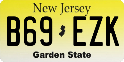NJ license plate B69EZK