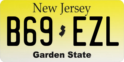 NJ license plate B69EZL