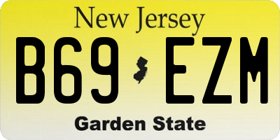 NJ license plate B69EZM