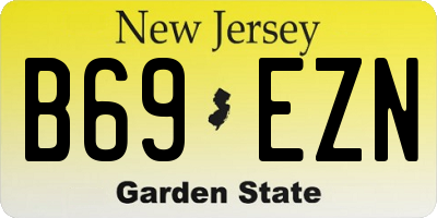 NJ license plate B69EZN