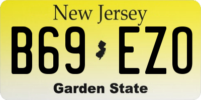 NJ license plate B69EZO