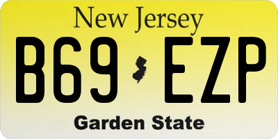 NJ license plate B69EZP