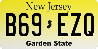 NJ license plate B69EZQ