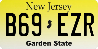 NJ license plate B69EZR