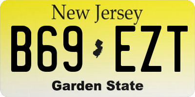 NJ license plate B69EZT