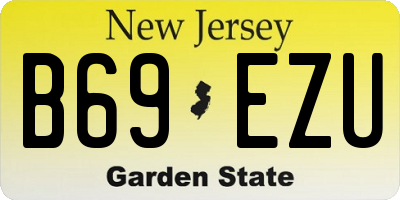 NJ license plate B69EZU