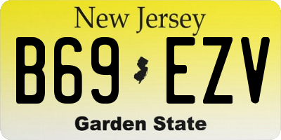 NJ license plate B69EZV