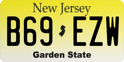 NJ license plate B69EZW