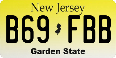 NJ license plate B69FBB