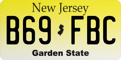 NJ license plate B69FBC