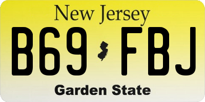 NJ license plate B69FBJ