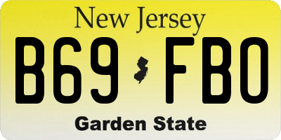 NJ license plate B69FBO