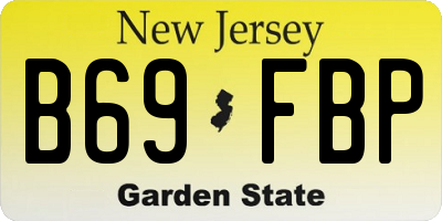 NJ license plate B69FBP