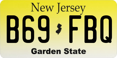 NJ license plate B69FBQ