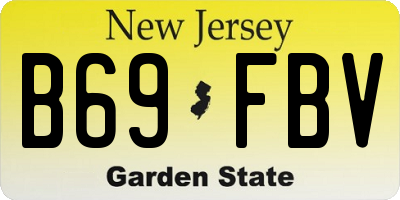 NJ license plate B69FBV