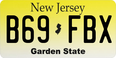 NJ license plate B69FBX