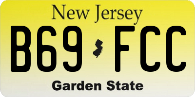 NJ license plate B69FCC