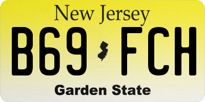 NJ license plate B69FCH