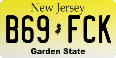 NJ license plate B69FCK