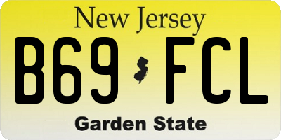 NJ license plate B69FCL