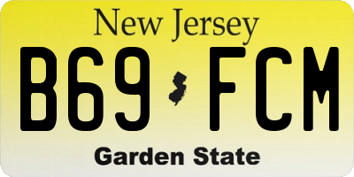 NJ license plate B69FCM