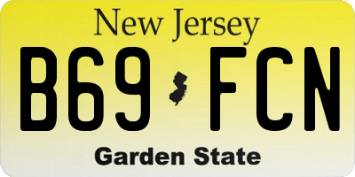 NJ license plate B69FCN
