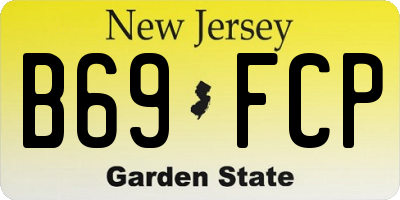 NJ license plate B69FCP