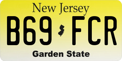 NJ license plate B69FCR