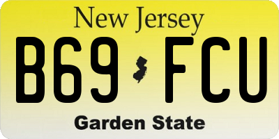 NJ license plate B69FCU